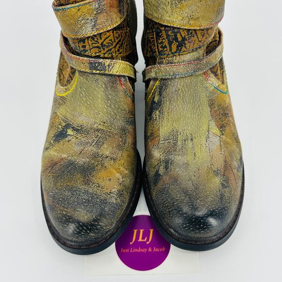 Spring Step L'Artiste Women's Shazzam Ankle Booties Camel Size 37 EU/ 6.5-7 US - Picture 3 of 11